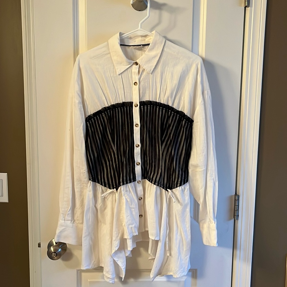 Anthropologie Corset Blouse